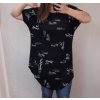 Tunika oversize krátký rukáv dámské (XL/2XL ONE SIZE) ITALSKÁ MÓDA IM422361/DR (Velikost XL/2XL, Barva Černá)