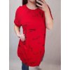 Tunika oversize krátký rukáv dámské (XL/2XL ONE SIZE) ITALSKÁ MÓDA IM422361/DR (Velikost XL/2XL, Barva Černá)