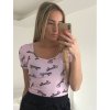 Body krátký rukáv dámské (S/M ONE SIZE) ITALSKÁ MÓDA IMM22418/DR