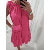 Šaty letní s kabelkou bez rukávu dámské (L/XL ONE SIZE) ITALSKá MóDA IM422680/DR (Velikost S/M/L, Barva červená)