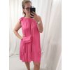 Šaty letní s kabelkou bez rukávu dámské (L/XL ONE SIZE) ITALSKá MóDA IM422680/DR (Velikost S/M/L, Barva červená)