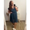 Šaty krátký rukáv dámské nadrozměr (XL/2XL/3XL ONE SIZE) ITALSKá MóDA IM423ANTONIA/DU (Velikost 2XL/3XL, Barva bílá)