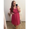 Šaty krátký rukáv dámské nadrozměr (XL/2XL/3XL ONE SIZE) ITALSKá MóDA IM423ANTONIA/DU (Velikost 2XL/3XL, Barva bílá)