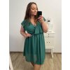 Šaty krátký rukáv dámské nadrozměr (XL/2XL/3XL ONE SIZE) ITALSKá MóDA IM423ANTONIA/DU (Velikost 2XL/3XL, Barva bílá)
