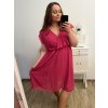 Šaty krátký rukáv dámské nadrozměr (XL/2XL/3XL ONE SIZE) ITALSKá MóDA IM423ANTONIA/DU (Velikost 2XL/3XL, Barva bílá)
