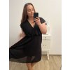 Šaty krátký rukáv dámské nadrozměr (XL/2XL/3XL ONE SIZE) ITALSKá MóDA IM423ANTONIA/DU