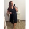 Šaty krátký rukáv dámské nadrozměr (XL/2XL/3XL ONE SIZE) ITALSKá MóDA IM423ANTONIA/DU (Velikost 2XL/3XL, Barva bílá)