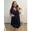 Šaty krátký rukáv dámské nadrozměr (XL/2XL/3XL ONE SIZE) ITALSKá MóDA IM423ANTONIA/DU (Velikost 2XL/3XL, Barva bílá)