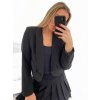 Sako dlouhý rukáv dámské (S/M ONE SIZE) ITALSKÁ MÓDA IMPLP2386440090/DU (Velikost S/M/L, Barva Černá)