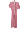 Šaty dlouhé elegantní s páskem krátký rukáv dámské (S/M ONE SIZE) ITALSKÁ MÓDA IMWGB2314647/DU (Velikost S/M/L, Barva béžová)