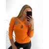Tričko řádkové dlouhý rukáv dámské (S/M ONE SIZE) ITALSKÁ MÓDA IMWK22EB23047/DU (Velikost S/M/L, Barva bílá)