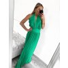 Šaty dlouhé elegantní skládané bez rukávu dámské (S/M ONE SIZE) ITALSKÁ MÓDA IMPGM2322112/DU (Velikost S/M/L, Barva Černá)