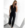 Overal dlouhý elegantní bez rukávu dámský (S/M ONE SIZE) ITALSKÁ MÓDA IMWK2323667/DU (Velikost S/M/L, Barva béžová)