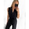 Overal dlouhý elegantní bez rukávu dámský (S/M ONE SIZE) ITALSKÁ MÓDA IMWK2323667/DU (Velikost S/M/L, Barva béžová)