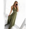 Šaty variabilní vázání dlouhé elegantní společenské dámské (S/M/L/XL ONE SIZE) ITALSKÁ MÓDA IMPBB23A11791/DU (Velikost L/XL, Barva modrá azurová)
