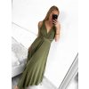 Šaty variabilní vázání dlouhé elegantní společenské dámské (S/M/L/XL ONE SIZE) ITALSKÁ MÓDA IMPBB23A11791/DU (Velikost L/XL, Barva modrá azurová)