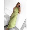 Šaty variabilní vázání dlouhé elegantní společenské dámské (S/M/L/XL ONE SIZE) ITALSKÁ MÓDA IMPBB23A11791/DU (Velikost L/XL, Barva modrá azurová)