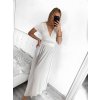 Šaty variabilní vázání dlouhé elegantní společenské dámské (S/M/L/XL ONE SIZE) ITALSKÁ MÓDA IMPBB23A11791/DU (Velikost L/XL, Barva modrá azurová)