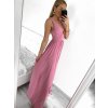 Šaty dlouhé společenské na ramínka dámské (S/M ONE SIZE) ITALSKÁ MÓDA IMPBB23B22631/DU