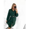 Šaty košilové s páskem dlouhý rukáv dámské (S/M ONE SIZE) ITALSKá MóDA IM423150/DU (Velikost S/M/L, Barva Černá)