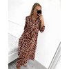 Šaty dlouhé košilové letní dlouhý rukáv dámské (S/M ONE SIZE) ITALSKÁ MÓDA IMW23A758/DU (Velikost S/M/L, Barva hnědá leopard)