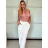 Top croptop krajkový na ramínka dámský (S/M ONE SIZE) ITALSKÁ MÓDA IMPMD233045/DU (Velikost S/M/L, Barva bílá)