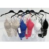 Top croptop krajkový na ramínka dámský (S/M ONE SIZE) ITALSKÁ MÓDA IMPMD233045/DU (Velikost S/M/L, Barva bílá)