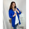 Sako prodloužené s podšívkou dlouhý rukáv dámské (M/L/XL ONE SIZE) ITALSKá MóDA IMC23213/DUR (Velikost L/XL, Barva Černá)