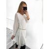Šaty letní šifonové s páskem dlouhý rukáv dámské (S/M ONE SIZE) ITALSKÁ MÓDA IMW2330281/DU