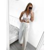Kalhoty letní dlouhé dámské (S/M ONE SIZE) ITALSKÁ MÓDA IMW2331086/DU (Velikost S/M/L, Barva bílá)