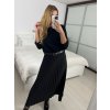 Sukně dlouhá skládaná s páskem dámská (S/M ONE SIZE) ITALSKÁ MÓDA IMM23U6295/DU