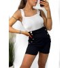 Tílko body dámské na ramínka dámské (S/M ONE SIZE) ITALSKá MóDA IMM23M13092/DU (Velikost S/M/L, Barva bílá)