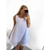 Šaty letní krátké bez rukávu šifonové dámské (S/M/L ONE SIZE) ITALSKÁ MÓDA IM423333/DR (Velikost M/L, Barva Černá)