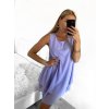 Šaty letní krátké bez rukávu šifonové dámské (S/M/L ONE SIZE) ITALSKÁ MÓDA IM423333/DR (Velikost M/L, Barva Černá)