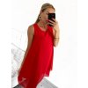 Šaty letní krátké bez rukávu šifonové dámské (S/M/L ONE SIZE) ITALSKÁ MÓDA IM423333/DR (Velikost M/L, Barva Černá)
