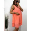 Šaty letní krátké bez rukávu šifonové dámské (S/M/L ONE SIZE) ITALSKÁ MÓDA IM423333/DR (Velikost M/L, Barva Černá)