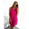 Šaty letní krátké bez rukávu šifonové dámské (S/M/L ONE SIZE) ITALSKÁ MÓDA IM423333/DR (Velikost M/L, Barva Černá)