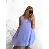 Šaty letní krátké bez rukávu šifonové dámské (S/M/L ONE SIZE) ITALSKÁ MÓDA IM423333/DR (Velikost M/L, Barva Černá)