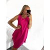 Šaty letní krátké bez rukávu šifonové dámské (S/M/L ONE SIZE) ITALSKÁ MÓDA IM423333/DR (Velikost M/L, Barva Černá)