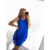 Šaty letní krátké bez rukávu šifonové dámské (S/M/L ONE SIZE) ITALSKÁ MÓDA IM423333/DR (Velikost M/L, Barva Černá)