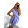 Šaty letní krátké bez rukávu šifonové dámské (S/M/L ONE SIZE) ITALSKÁ MÓDA IM423333/DR (Velikost M/L, Barva Černá)