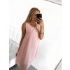 Šaty letní krátké bez rukávu šifonové dámské (S/M/L ONE SIZE) ITALSKÁ MÓDA IM423333/DR (Velikost M/L, Barva Černá)
