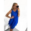 Šaty letní krátké bez rukávu šifonové dámské (S/M/L ONE SIZE) ITALSKÁ MÓDA IM423333/DR (Velikost M/L, Barva Černá)