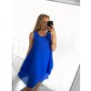 Šaty letní krátké bez rukávu šifonové dámské (S/M/L ONE SIZE) ITALSKÁ MÓDA IM423333/DR (Velikost M/L, Barva Černá)