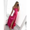Šaty společenské dlouhé na ramínka  saténové dámské (S/M ONE SIZE) ITALSKÁ MÓDA IMPBB23B23505/DU (Velikost S/M/L, Barva Černá)