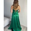 Šaty společenské dlouhé na ramínka  saténové dámské (S/M ONE SIZE) ITALSKÁ MÓDA IMPBB23B23505/DU (Velikost S/M/L, Barva Černá)