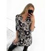 Šaty elegantní košilové s páskem dlouhý rukáv dámské (S/M/L ONE SIZE) ITALSKÁ MÓDA IMWCC231503-1/DR (Velikost M/L, Barva Černá)