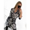 Šaty elegantní košilové s páskem dlouhý rukáv dámské (S/M/L ONE SIZE) ITALSKÁ MÓDA IMWCC231503-1/DR (Velikost M/L, Barva Černá)