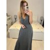 Šaty dlouhé elegantní skládané na ramínka dámské (S/M ONE SIZE) ITALSKÁ MÓDA IMPMD233570a/DR (Velikost S/M/L, Barva béžová)