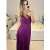 Šaty dlouhé elegantní skládané na ramínka dámské (S/M ONE SIZE) ITALSKÁ MÓDA IMPMD233570a/DR (Velikost S/M/L, Barva béžová)